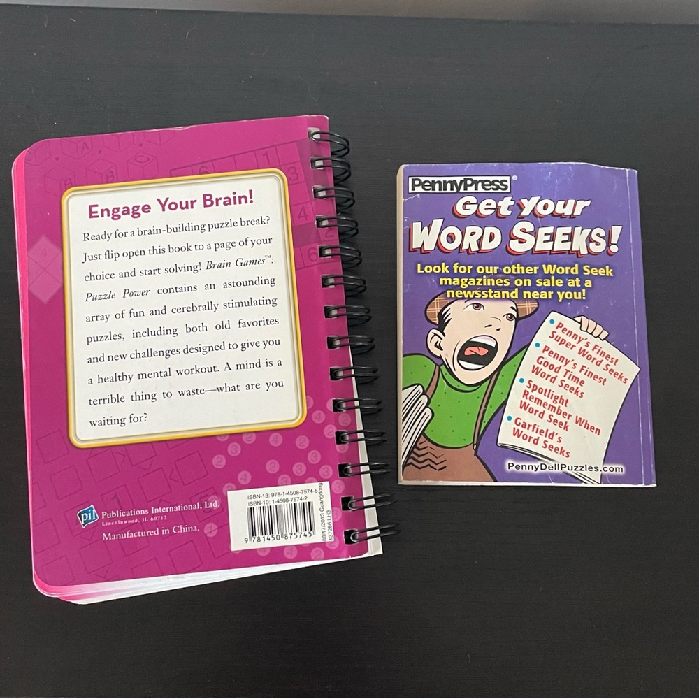 $5 DEALS Small/Mini Puzzle Books Brain Games Puzzle Power On Go Word Seeks - Picture 2 of 4